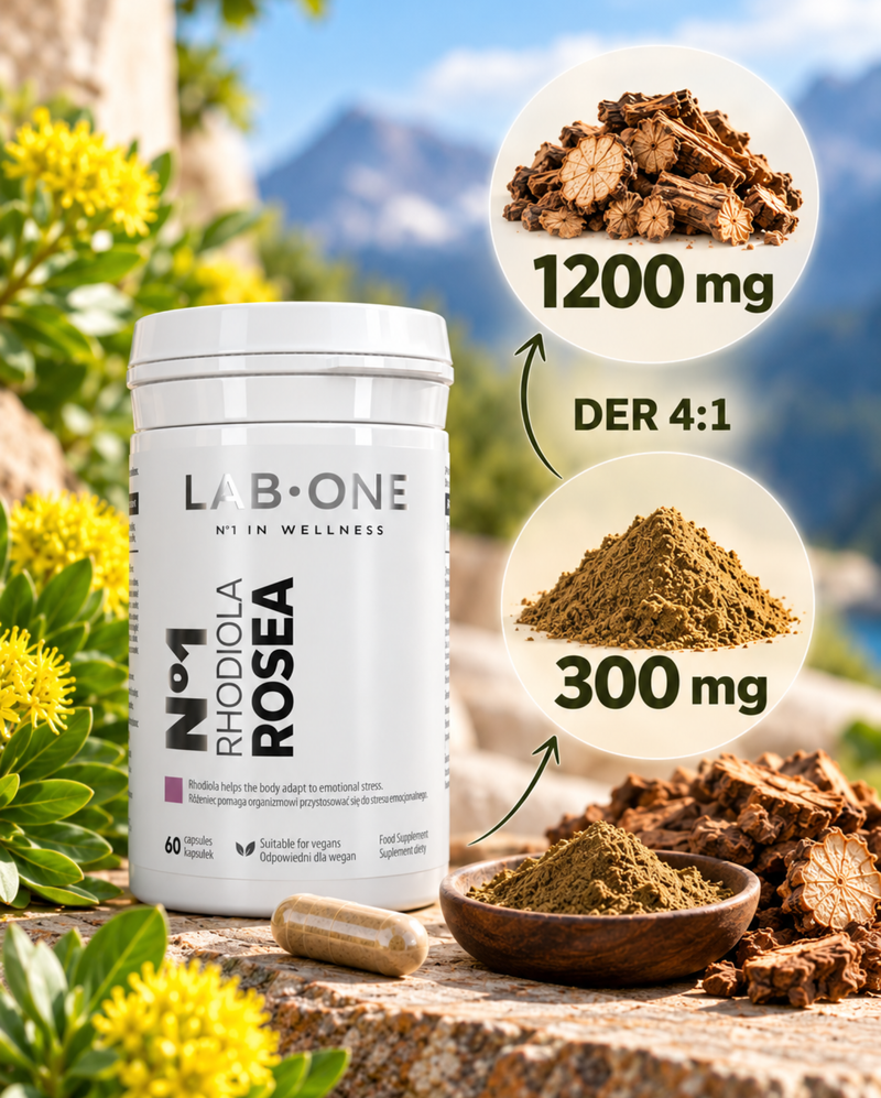 300 mg ekstraktu różeńca w 1 kapsułce